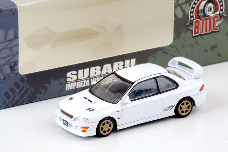 BM Creations 1/64 スバル インプレッサ WRX Type-R 3-6 LHD ホワイト+パーツ BM Creations 1/64 Subaru Impreza WRX Type-R 3-6 Gen. LHD white + parts