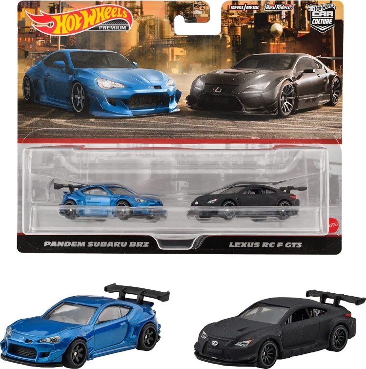 ホットウィール 1/64 プレミアム 2 パック 2023 パンデム スバル BRZ & レクサス RC F GT3 Hot Wheels 1:64 Premium 2-Pack 2023 Pandem Subaru BRZ & Lexus RC F GT3