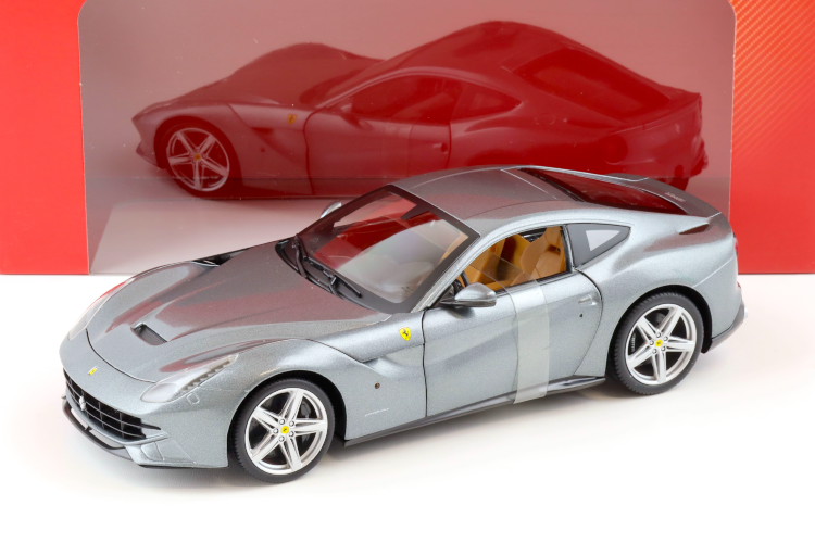 ホットウィール 1/18 フェラーリF12 Ferrari F12 Berlinetta Grey 1/18 Diecast Car Model by Hot