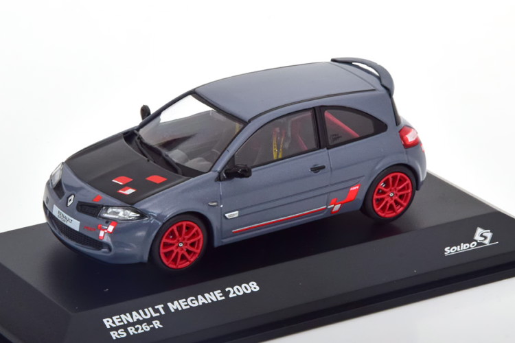 ソリド 1/43 ルノー メガーヌ RS R26-R 2008 グレー/レッド/フラットブラックSolido 1:43 Renault Megane RS R26-R 2008 grey red flatblack