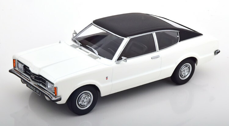 KK-SCALE 1/18 フォード タウヌス GT クーペ ビニールルーフ付 1971 ホワイト/フラットブラック KK-Scale 1:18 Ford Taunus GT Coupe with vinyl roof 1971 whiteflatblack