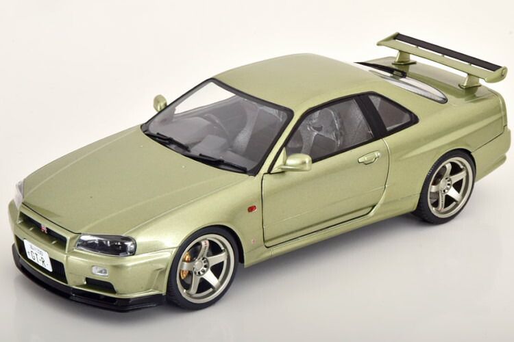楽天市場】ミニカー 1/18 GTR R34 青色 特別限定 Solido ワイルド