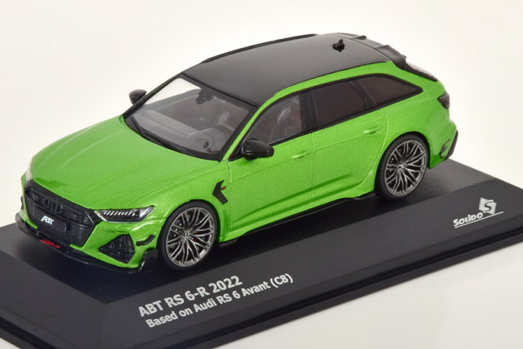 ソリド 1/43 アウディ ABT RS 6-R アバント 2022 グリーンメタリック/黒いことSolido 1:43 Audi ABT RS 6-R Avant 2022 greenmetallic black ミニカー・トイカー-車