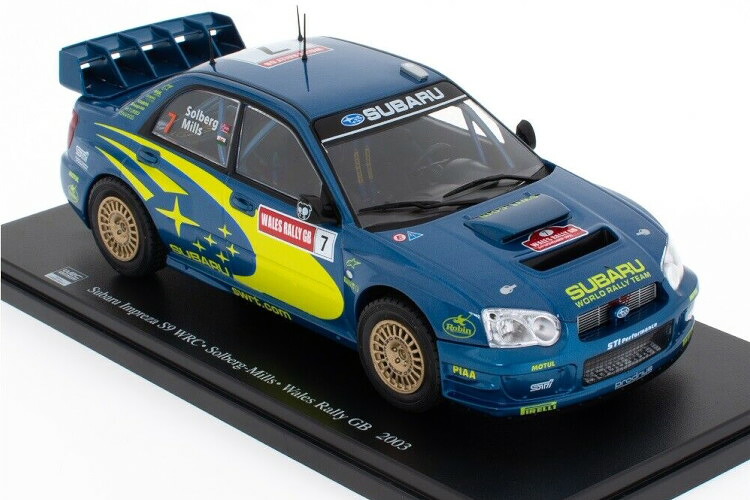 EDICOLA 1/24 スバル インプレッサ S9 WRC03 #7 優勝 ウェールズ・ラリーGB 2003 P.SOLBERG - P.MILLS EDICOLA 1:24 Subaru Impreza S9 WRC03 N 7 WINNER RALLY WALES GB 2003 P.SOLBERG - P.MILLS