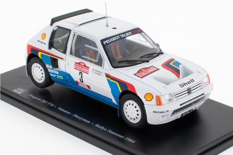 EDICOLA 1/24 プジョー 205 T16 #3 優勝 ラリー・サンレモ 1984 A.VATANEN - T.HARRYMAN EDICOLA 1:24 Peugeot 205 T16 N 3 WINNER RALLY SANREMO 1984 A.VATANEN - T.HARRYMAN