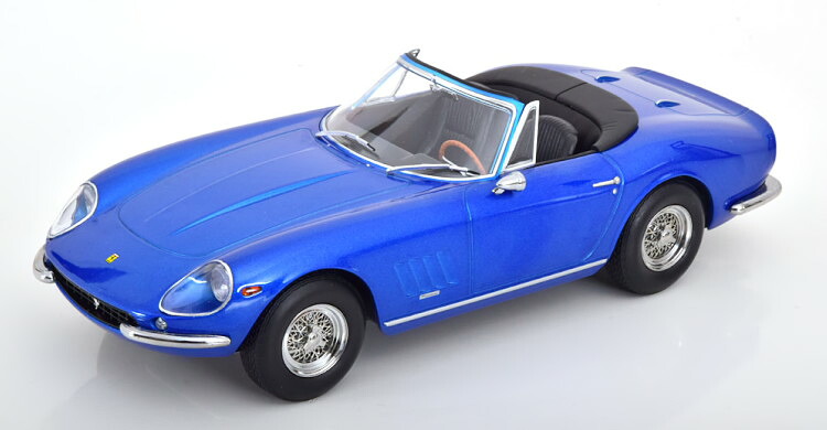 KK-SCALE 1/18 フェラーリ 275 GTB/4 NART スパイダー 取り外し可能なソフトトップ付き 1967 ブルーメタリック KK-Scale 1:18 275 GTB/4 NART Spyder with removable Softtop 1967 bluemetallic