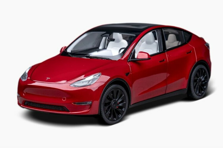 テスラ特注 1/18 テスラ モデルY レッド 開閉 1:18 Tesla Model Y Red