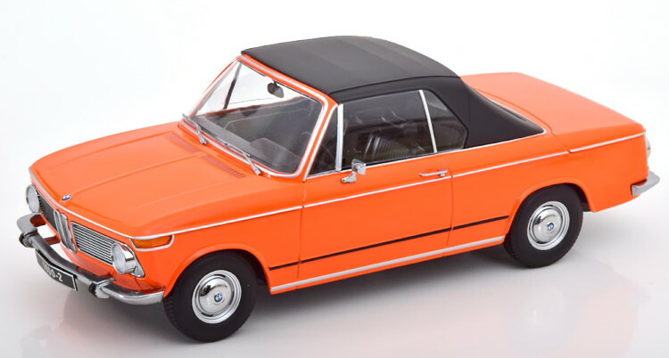 Modellautos 1:18 Minichamps BMW 1600 Cabriolet 1967 orange