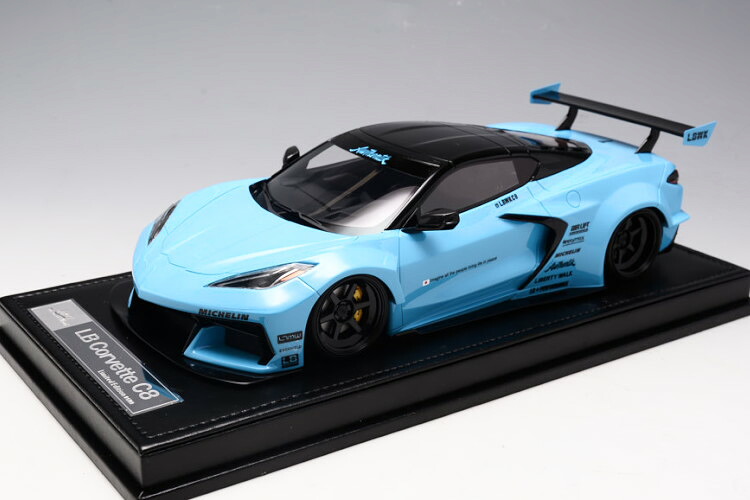 IVY Model 1/18 シボレー コルベット C8 リバティーウォーク ベイビーブルーIVY Model 1:18 Chevrolet Corvette C8 Liberty Baby Blue｜Reowide モデルカー カタログ SHOP