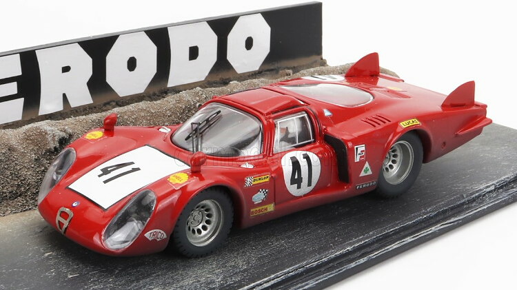 より良い真似形 1/43 アルファロメオ パノラマ 33/2 LONG TAIL TEAM AUTODELTA #41 ル・マン24第四次元スピード競技 1968 NINO VACCARELLA\u003cBR\u003eBEST-MODEL 1:43 ALFA ROMEO DIORAMA - 33/2 LONG TAIL TEAM AUTODELTA N 41 24h LE MANS 1968 NINO VACCARELLA 車-乗り物のおもちゃ-ミニカー・トイカー