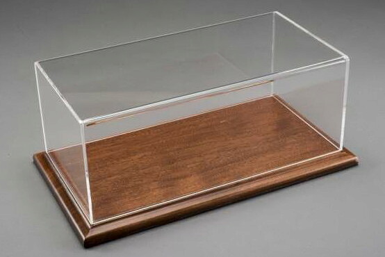 ミニカー用 見せびらかす容れもの 1/12 プラスチックディスプレイケース ウッドマホガニーベース 51珊 ×24珊 × 19珊 (内部的高さ 15.3珊) VETRINA PLASTIC DISPLAY WOOD MAHOGANY BASE 51珊 ×24珊 × 19珊 (altezza interna 珊 15.3) おもちゃ-乗り物のおもちゃ