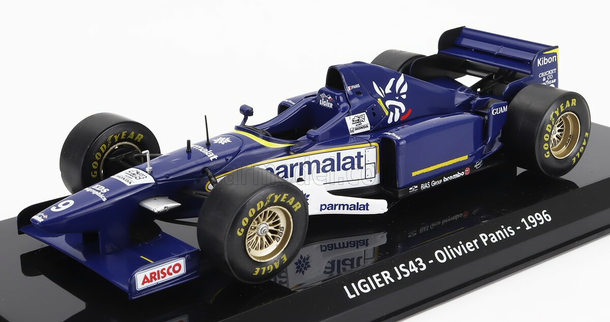 エディコラ 1/24 リジェ F1 JS43 #9 1996 オリビエ パニス ショーケース付き EDICOLA 1/24 LIGIER F1 JS43 N9 SEASON 1996 OLIVIER PANIS WITH SHOWCASE