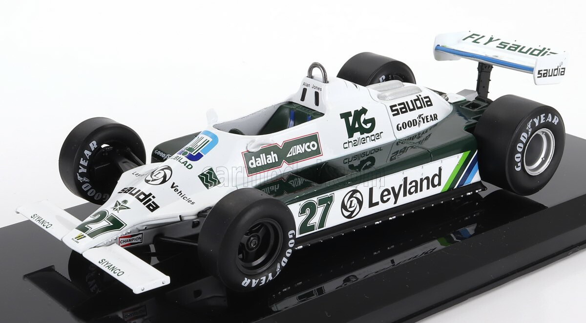 エディコラ 1/24 ウィリアムズ F1 FW07B #27 世界チャンピオン 1980 ALAN JONES EDICOLA 1/24 WILLIAMS F1 FW07B N27 WORLD CHAMPION SEASON 1980 ALAN JONES｜Reowide モデルカー カタログ SHOP