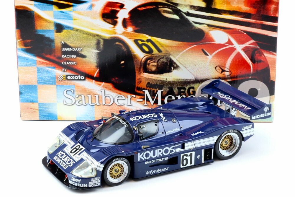 エグゾト 1/18 ザウバーメルセデス C9 クーロス 1987 スパ フランコルシャン 1000 粁 #71 開閉Exoto 1:18 Sauber Mercedes C9 Kouros 1987 Spa Francorchamps 1000 粁 #71
