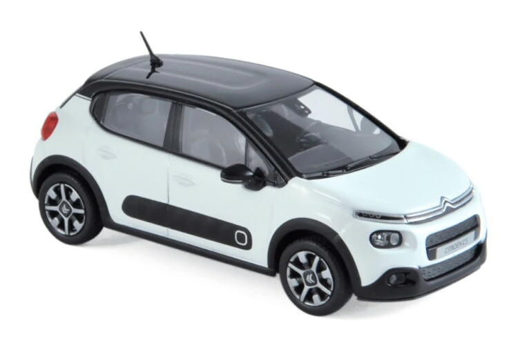 ノレブ 1/43 シトロエン C3 2016 バンキーズホワイト ブラックNOREV 1:43 Citroen C3 2016 Banquise White Black|Reowide モデルカー カタログ SHOP