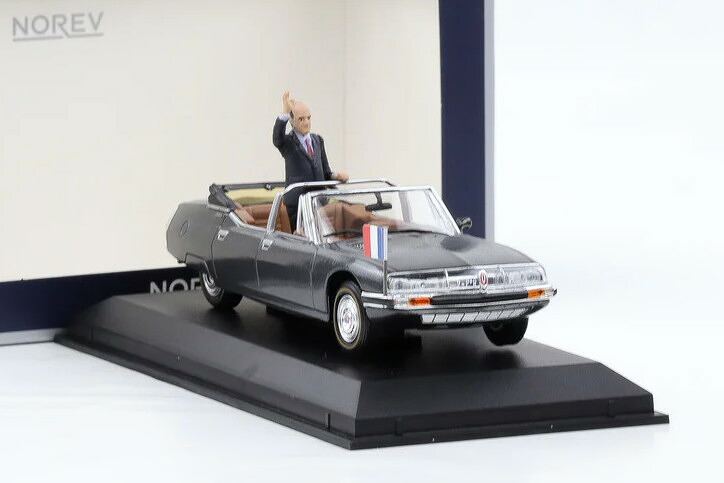 ノレブ 1/43 シトロエン SM プレジデンシャル 1995 フランソワ ミッテラン フィギュアNorev 1:43 Citroen SM Presidentielle 1995 F. Mitterrand Figure｜Reowide モデルカー カタログ SHOP