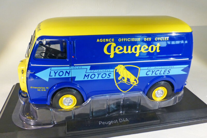 ノレブ 1/18 プジョー D4A 1956 サイクル プジョー ブルー/イエローNorev 1:18 Peugeot D4A 1956 Cycles Peugeot blue/yellow|Reowide モデルカー カタログ SHOP