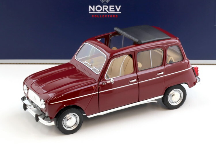 ノレブ 1/18 ルノー 4 L R4 1966 ダークレッド 開閉 NOREV 1:18 Renault 4 L R4 1966 dark red