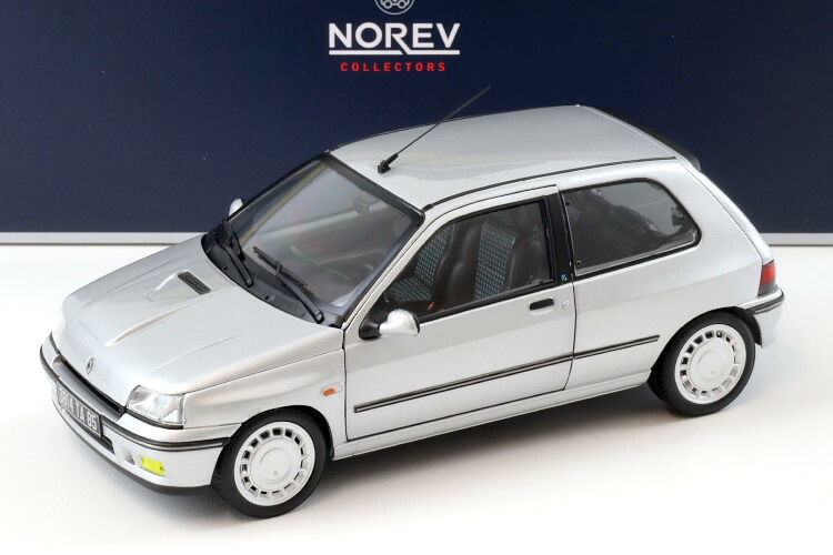 ノレブ 1/18 ルノー クリオ 16S 1992 ライトグレーメタリック 開閉 Norev 1:18 Renault CliO 16S 1992 lightgrey metallic