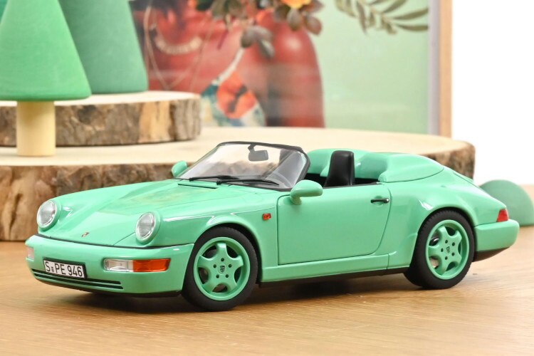 ノレブ 1/18 ポルシェ 911 スピードスター 1994 ミントグリーン 200台限定 開閉 NOREV 1:18 Porsche 911 Speedster 1994 Mint Green Limited 200 pcs