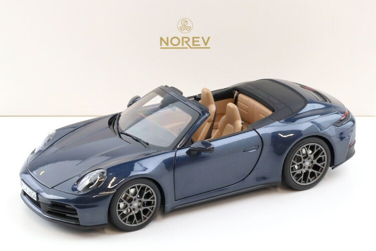 ノレブ 1/18 ポルシェ 911 992 2 カレラ カブリオレ オープン 2025 ヨットブルーメタリック 開閉Norev 1:18 PORSCHE 911 992 2 CARRERA CABRIOLET OPEN 2025 Yachting blue metallic|Reowide モデルカー カタログ SHOP