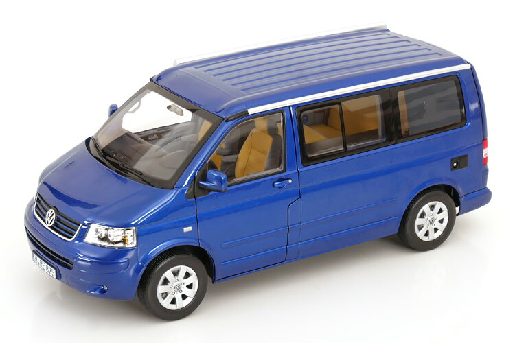 ノレブ 1/18 フォルクスワーゲン T5 2階建てバス 黄金州 2003 ブルーメタリック 開閉Norev 1:18 VW T5 Bus California 2003 bluemetallic