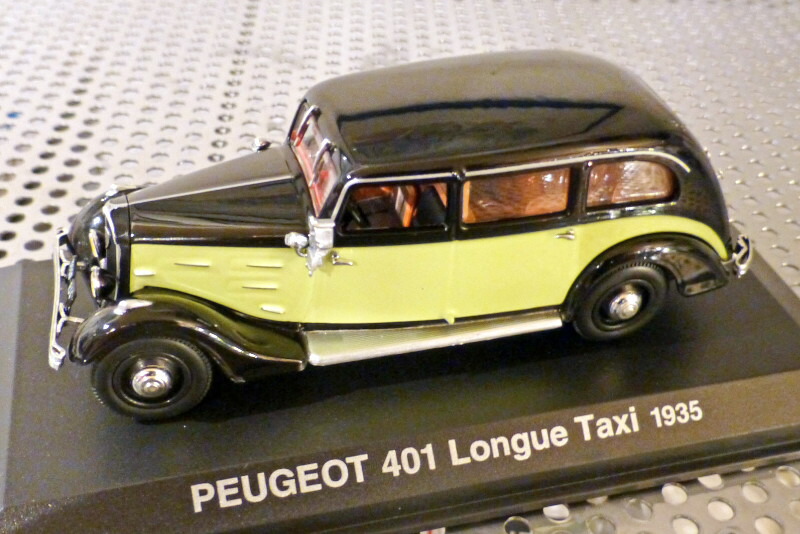 Modèle Réduit 1/43 Peugeot 401 Longue Taxi 1935 - Hachette Norev, Collection Neuf Sous Boîte
