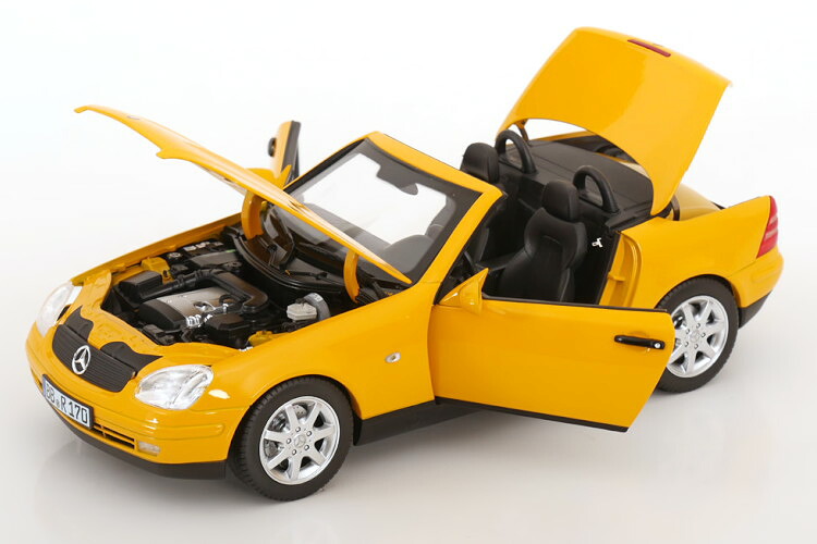 ベンツ特注 ノレブ 1/18 メルセデス SLK 200 読み込むはやりっ子 1996～2000 黄色 メルセデス人並み外れた遣りかた 開閉Norev 1:18 Mercedes SLK 200 Roadster 1996-2000 yellow special edition of Mercedes