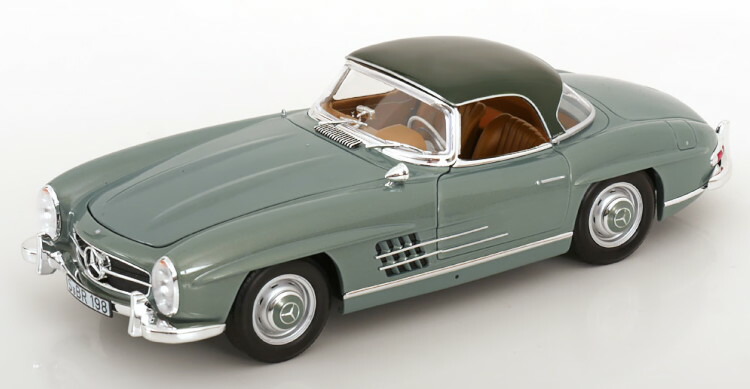 ベンツ特注 ノレブ 1/18 メルセデス 300SL W198-2 読み込むはやりっ子 1957-1963 ライトグリーンメタリック 開閉Norev 1:18 Mercedes 300 SL W198II Roadster 1957-1963 lightgreen metallic