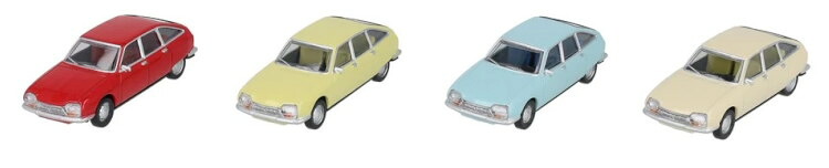 ノレブ 1/64 シトロエン GS 青色/赤いこと/黄み/皮膚軟化剤 4台仕掛けるNOREV 1:64 Citroen GS Blue/Red/Yellow/Cream Set of 4 乗り物のおもちゃ-おもちゃ-ミニカー・トイカー