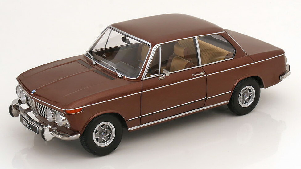 KK規模 1/12 BMW 2002ti ダイアナ 1970 ブラウンメタリック 開閉KK-Scale 1:12 BMW 2002ti Diana 1970 brown metallic