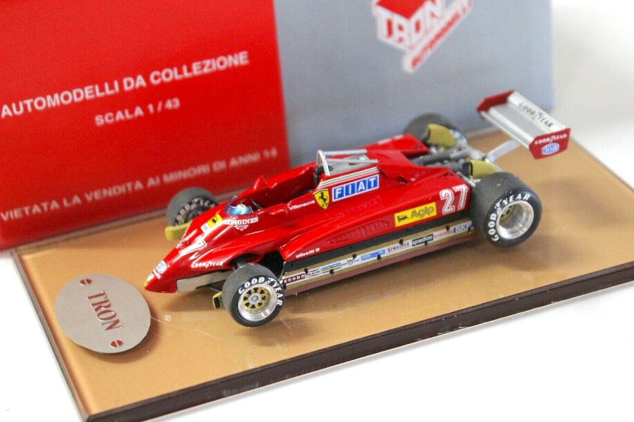 トロン 1/43 フェラーリ 126 C2 イモラ ヴィルヌーヴ 1982 #27 TRON 1:43 Ferrari 126 C2 Imola Villeneuve 1982 #27