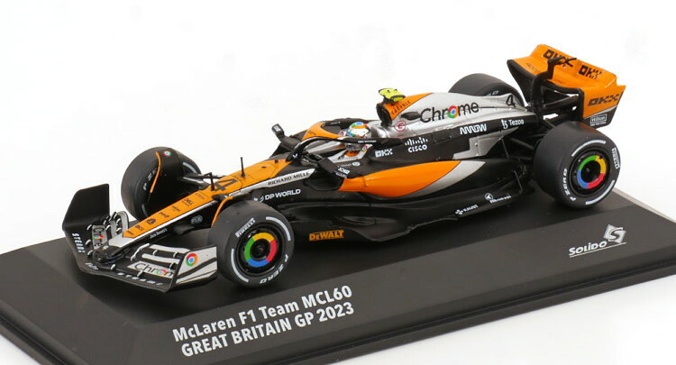 ソリド 1/43 マクラーレン MCL60 連合王国グランプリ 2023 ノ木鼠 デカール付き添い人Solido 1:43 McLaren MCL60 GP Great Britain 2023 Norris with Decals おもちゃ-ミニカー・トイカー