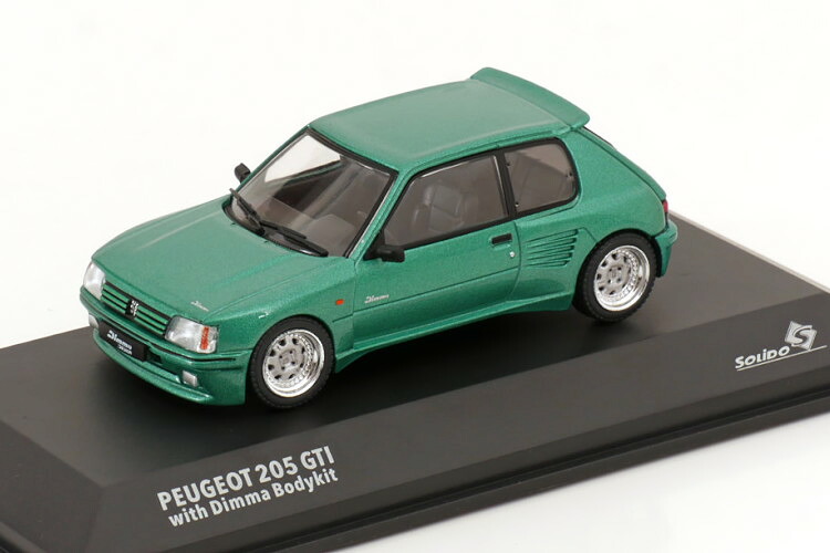 ソリド 1/43 プジョー 205 GTI ディマ 上半身一揃いの道具付き添い人 グレーメタリックSolido 1:43 Peugeot 205 GTI with Dimma Bodykit greymetallic おもちゃ-車-乗り物のおもちゃ
