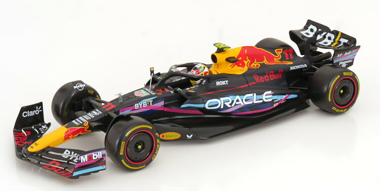 ブラーゴ 1/18 赤いことブル RB19 亜米利加グランプリ マイアミ 2023 ペレス １番ウッド図形付き添い人Bburago 1:18 Red Bull RB19 GP USA Miami 2023 Perez with driver figure