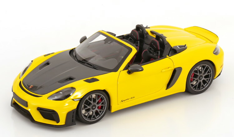 ミニチャンプス 1/18 ポルシェ スパイダー RS ヴァイザッハパッケージ 2024 イエロー カーボングレー 300台限定 開閉 Minichamps 1:18 Porsche Spyder RS Weissach Package 2024 yellow carbon grey Limited Edition 300 pcs