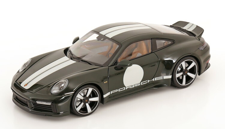 ミニチャンプス 1/18 ポルシェ 911 992 スポーツクラシック 2022 ダークグリーンメタリック ホワイト 開閉Minichamps 1:18 Porsche 911 (992) Sport Classic 2022 darkgreen metallic white|Reowide モデルカー カタログ SHOP