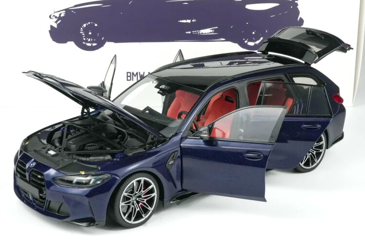 ミニチャンプス 1/18 BMW M3 ツーリング 2024 ブルー 開閉Minichamps 1:18 BMW M3 Touring 2024 Blue｜Reowide モデルカー カタログ SHOP