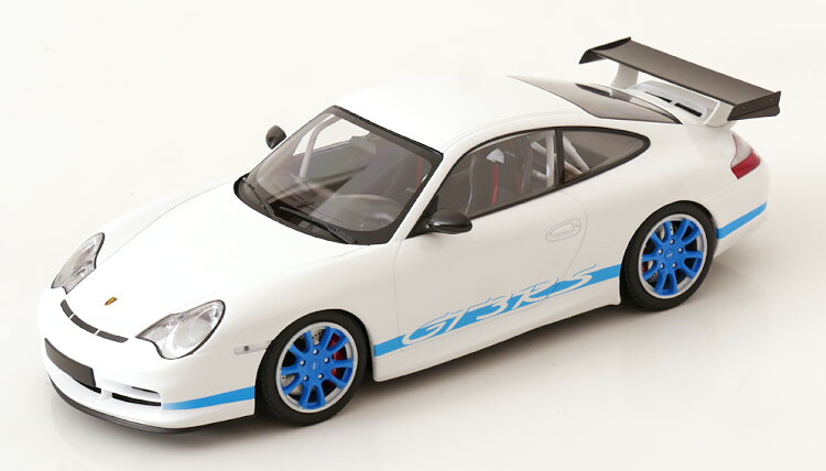 ミニチャンプス 1/18 ポルシェ 911 996 GT3 RS 2002 白いこと 青み 600台押さえるMinichamps 1:18 Porsche 911 (996) GT3 RS 2002 white blue Limited Edition 600 pcs