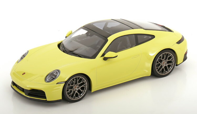 ミニチャンプス 1/18 ポルシェ 911 992 2 カレラ クーペ 2024 イエローメタリックMinichamps 1:18 Porsche 911 (992 II) Carrera Coupe 2024 yellowmetallic