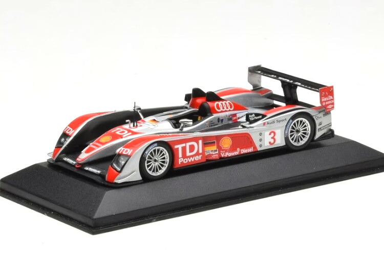 ミニチャンプス 1/43 アウディ R10 #3 ルーア/プレマ/ロッケンフェラー ル マン24時間 リプレースメントボックス付きMinichamps 1:43 Audi R10 N3 Luhr Premat Rockenfeller Le Mans 24h Replacement Box｜Reowide モデルカー カタログ SHOP
