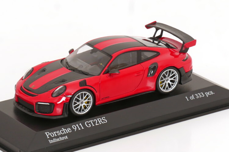 ミニチャンプス 1/43 ポルシェ 911 991/2 GT2 RS 2018 レッド/シルバーリム 333台限定 Minichamps 1:43 Porsche 911 991/2 GT2 RS 2018 red/silver rims Limited Edition 333 pcs