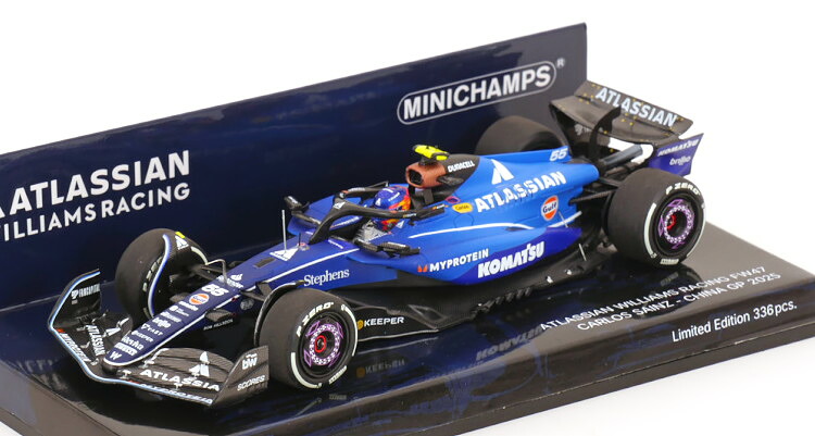 ミニチャンプス 1/43 ウィリアムズ FW47 中国グランプリ 2025 サインツ 336台限定 Minichamps 1:43 Williams FW47 GP China 2025 Sainz Limited Edition 336 pcs