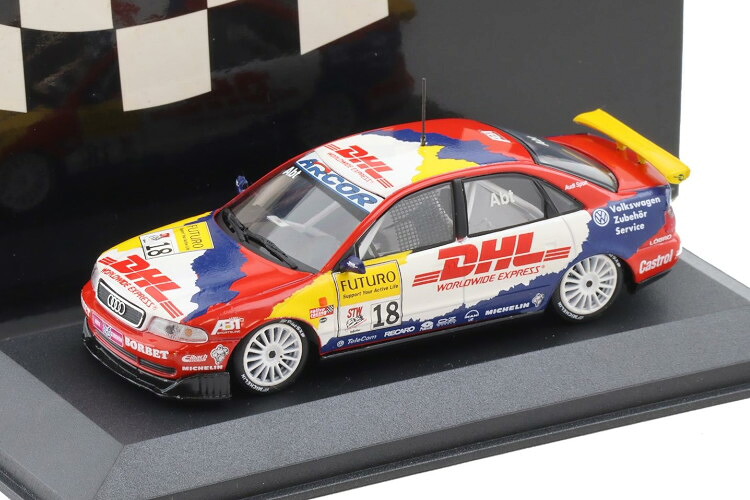 ミニチャンプス 1/43 アウディ A4 STW #18 Team ABT 1998 Ch. アプト DHLMinichamps 1:43 Audi A4 STW #18 Team ABT 1998 Ch. Abt DHL｜Reowide モデルカー カタログ SHOP 22,350円