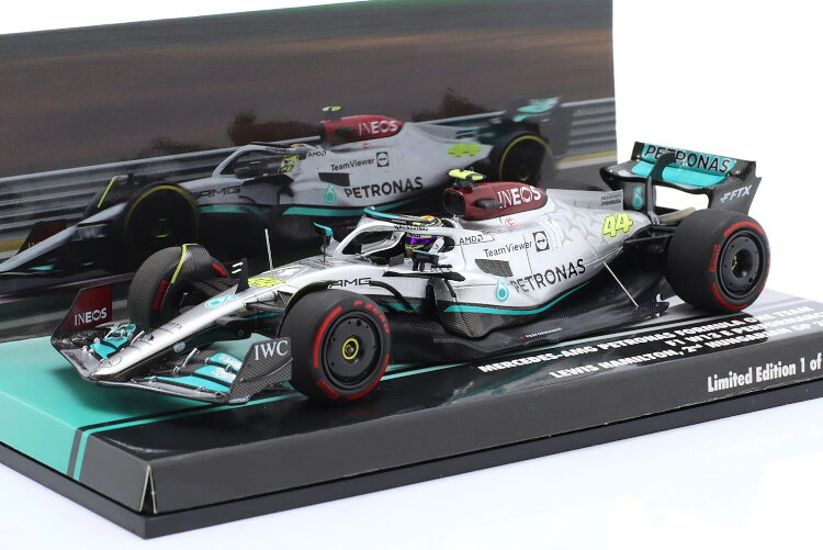 ミニチャンプス 1/43 メルセデスAMG W13 #44 ハンガリー共和国GP 2022 ハミルトンMinichamps 1:43 Mercedes-AMG W13 #44 Hungary GP 2022 Hamilton