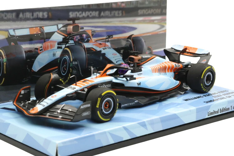 ミニチャンプス 1/43 ウィリアムズ FW45 #23 シンガポールGP 2023 アルボンMinichamps 1:43 Williams FW45 #23 Singapore GP 2023 Albon