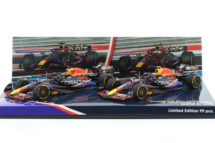 ミニチャンプス 1/43 レッドブル RB19 #1 #11 フェルスタッペン ペレス オースティンGP 2023 2023 2台セットMinichamps 1:43 Red Bull RB19 Verstappen Perez Austin GP 2023 2-Car Set｜Reowide モデルカー カタログ SHOP