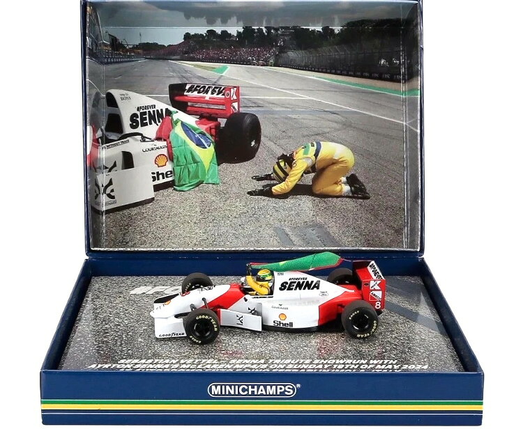 ミニチャンプス 1/43 マクラーレン MP4 8 #8 数式1 イモラ 2024トリビュート セバスチャン ベッテル/アイルトン セナMINICHAMPS 1:43 McLaren MP4/8 N8 F1 Imola 2024 Vettel Senna Tribute Sebastian Vettel/Ayrton Senna
