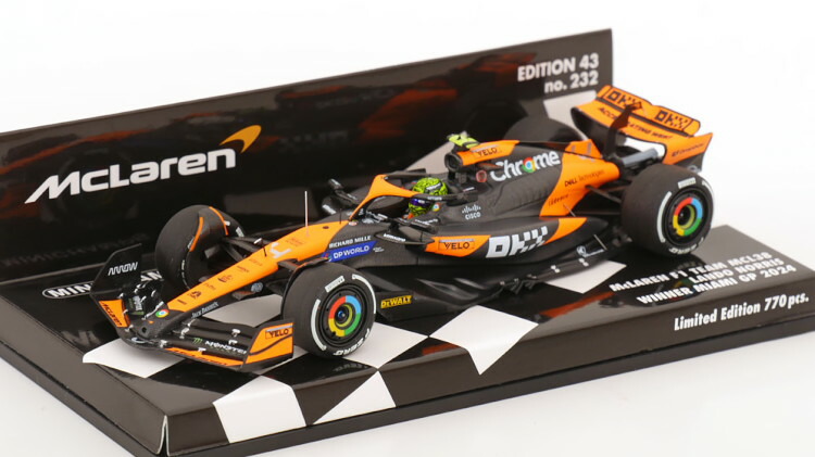 楽天市場】ミニチャンプス 1/43 マクラーレン MCL38 #81 2024 F1