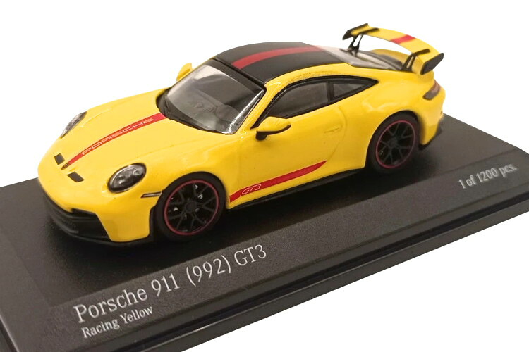 ミニチャンプス 1/64 ポルシェ 911 992 GT3 2021 レーシングイエローMinichamps 1:64 Porsche 911 992 GT3 2021 Racing Yellow｜Reowide モデルカー カタログ SHOP